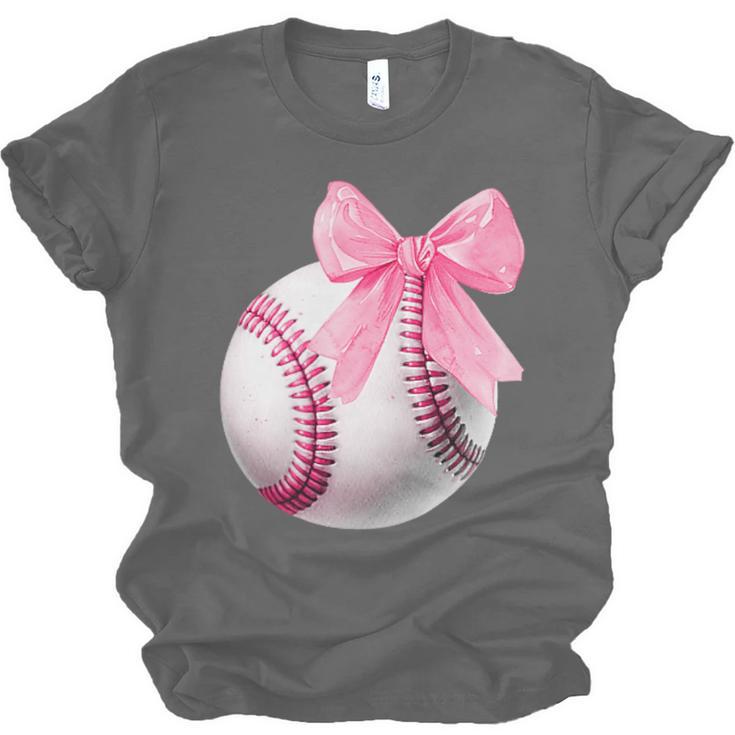 Cute Coquette Baseball Pink Bow Player & Fan Girls Unisex Jersey T-Shirt Cute Coquette Baseball Pink Bow Player & Fan Girls Unisex Jersey T-Shirt