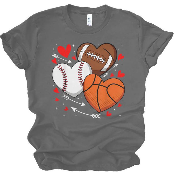 Cute Heart Baseball Basketball Football Valentine Boy Men Unisex Jersey T-Shirt Cute Heart Baseball Basketball Football Valentine Boy Men Unisex Jersey T-Shirt