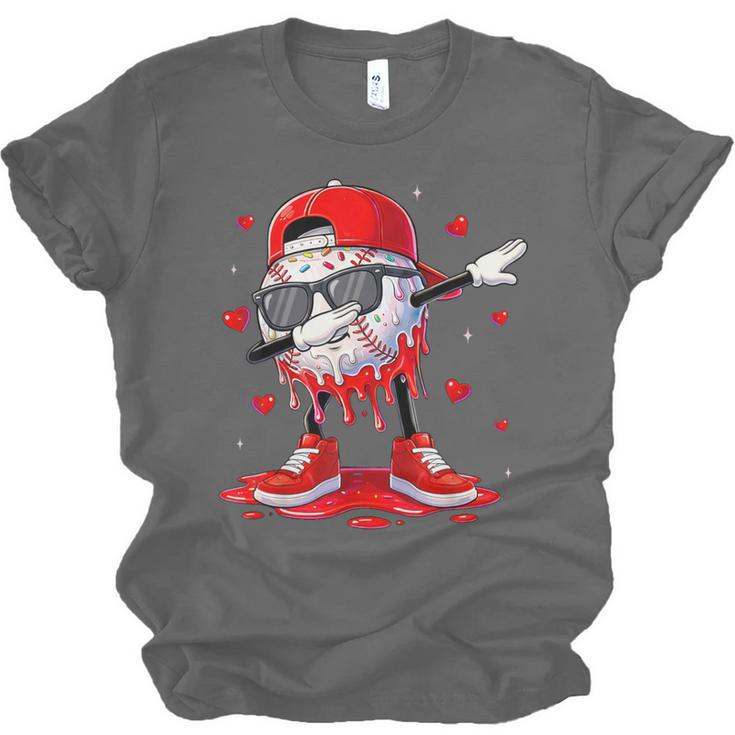 Dabbing Baseball Drip Ice Cream Youth Boy Valentines Day Unisex Jersey T-Shirt Dabbing Baseball Drip Ice Cream Youth Boy Valentines Day Unisex Jersey T-Shirt
