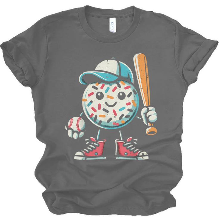 Donut Baseball Hat Ball Bat Cute Sport Toddler Boys Kids Men Unisex Jersey T-Shirt