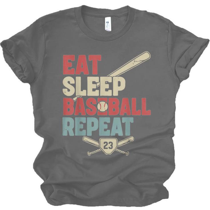 Eat Sleep Baseball Repeat Bat Ball Player Fan Unisex Jersey T-Shirt
