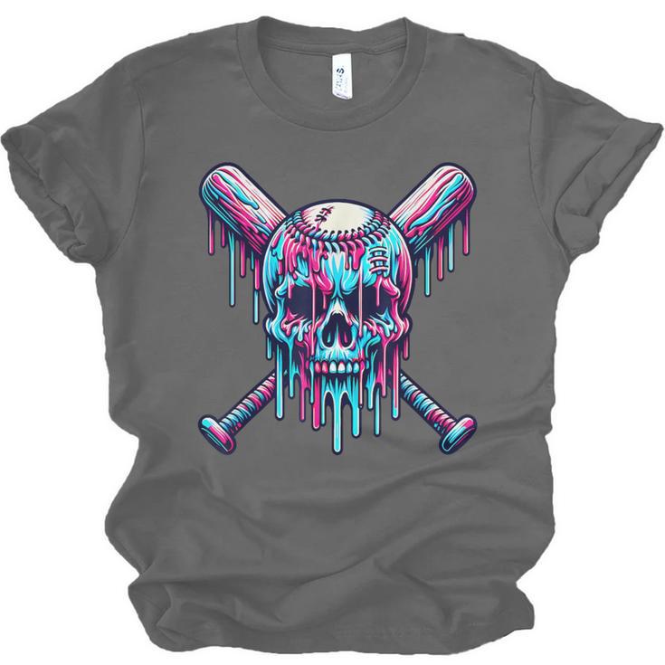 Halloween Baseball Skull Drip Baseball Lifestyle Boy Men Unisex Jersey T-Shirt