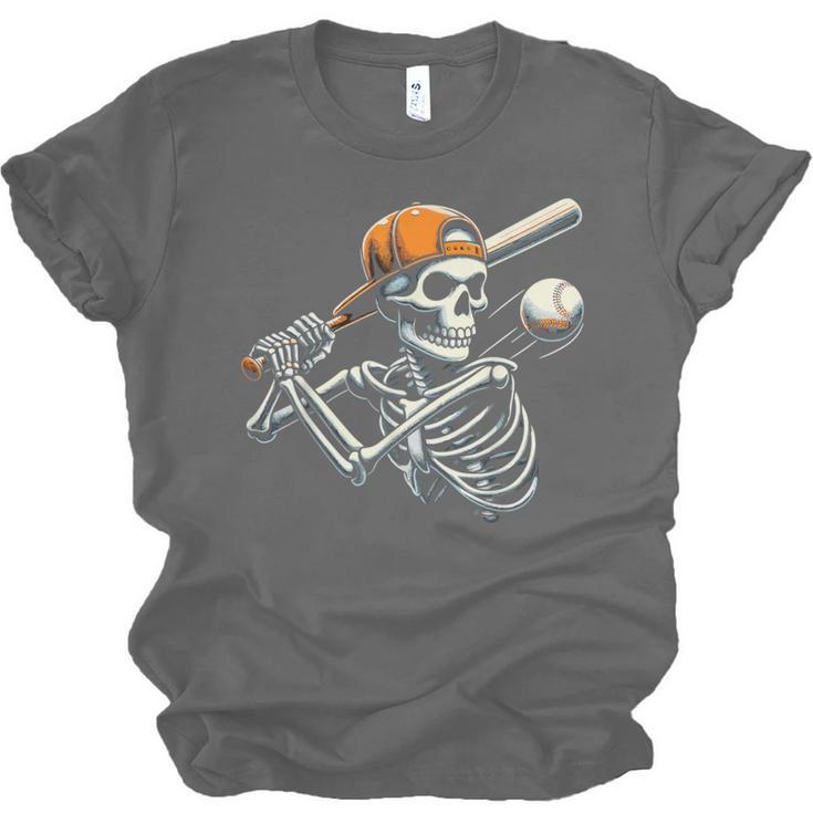 Halloween Boys Batting Skeleton Baseball Unisex Jersey T-Shirt