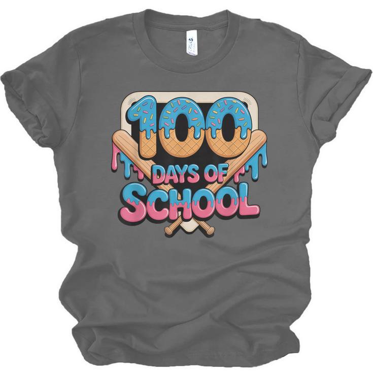 Happy 100 Days Of School Baseball Drip For Kids Teachers Unisex Jersey T-Shirt Happy 100 Days Of School Baseball Drip For Kids Teachers Unisex Jersey T-Shirt