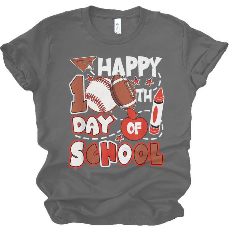 Happy 100 Days Of School Baseball Football PE Teacher Unisex Jersey T-Shirt Happy 100 Days Of School Baseball Football PE Teacher Unisex Jersey T-Shirt