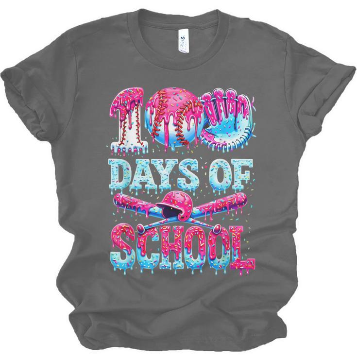 Happy 100 Days Of School Game Day Baseball Ice Cream Drip Unisex Jersey T-Shirt Happy 100 Days Of School Game Day Baseball Ice Cream Drip Unisex Jersey T-Shirt