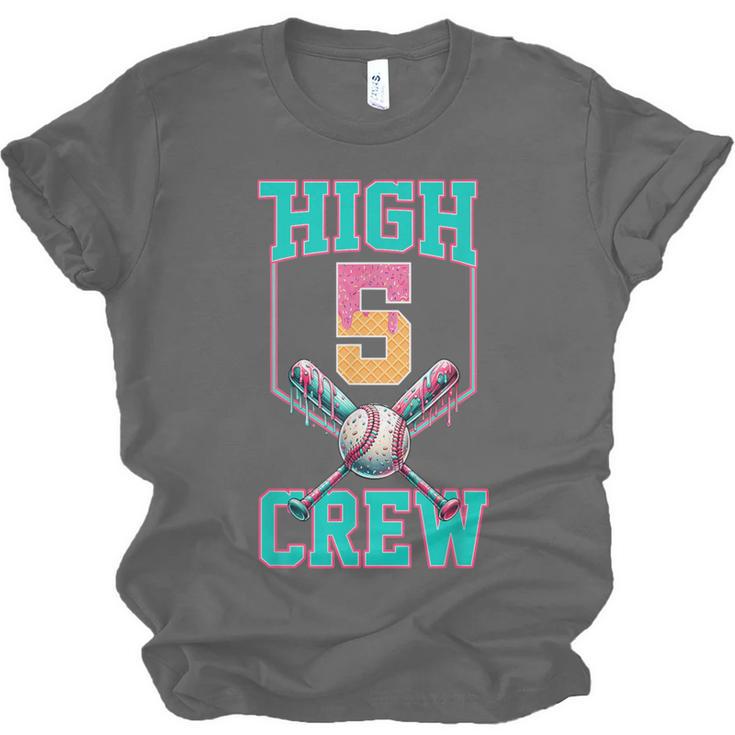 Hi 5 Birthday Party Decorations For Boy Baseball Drip 5th Unisex Jersey T-Shirt Hi 5 Birthday Party Decorations For Boy Baseball Drip 5th Unisex Jersey T-Shirt