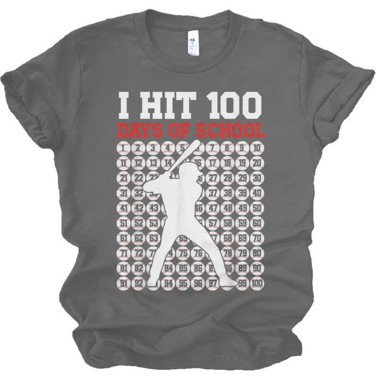 I Hit 100 Days Of School Baseball 100 Day Of School Unisex Jersey T-Shirt I Hit 100 Days Of School Baseball 100 Day Of School Unisex Jersey T-Shirt