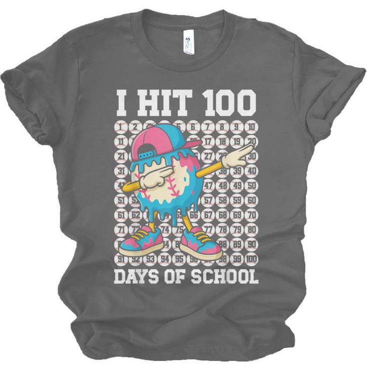 I Hit 100 Days Of School Baseball Ice Cream Drip Boys Girls Unisex Jersey T-Shirt I Hit 100 Days Of School Baseball Ice Cream Drip Boys Girls Unisex Jersey T-Shirt