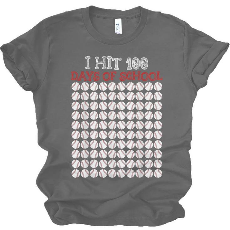 I Hit 100 Days Of School Baseball Lover Teacher Student Unisex Jersey T-Shirt