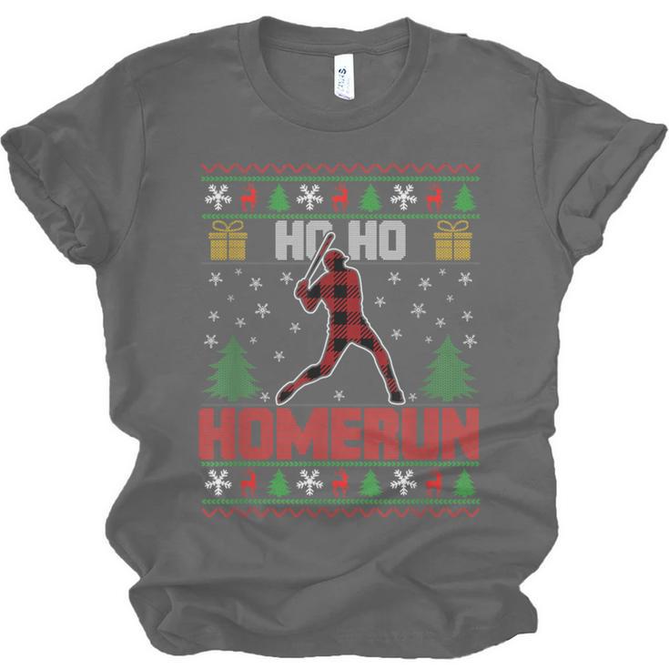 Ho Ho Homerun Xmas Sports Player Baseball Ugly Christmas Unisex Jersey T-Shirt Ho Ho Homerun Xmas Sports Player Baseball Ugly Christmas Unisex Jersey T-Shirt