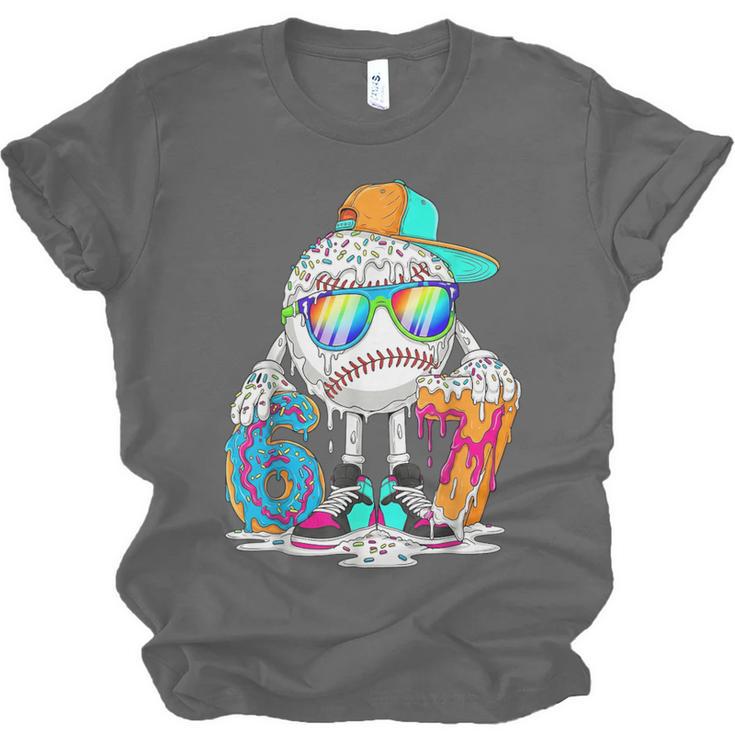 HUGvyn 6 7 Baseball Number Kid Drip Ice Cream Six Seven Meme Unisex Jersey T-Shirt HUGvyn 6 7 Baseball Number Kid Drip Ice Cream Six Seven Meme Unisex Jersey T-Shirt
