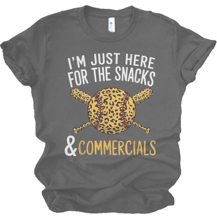 I'm Just Here For The Snacks And Commercials Baseball Unisex Jersey T-Shirt I'm Just Here For The Snacks And Commercials Baseball Unisex Jersey T-Shirt
