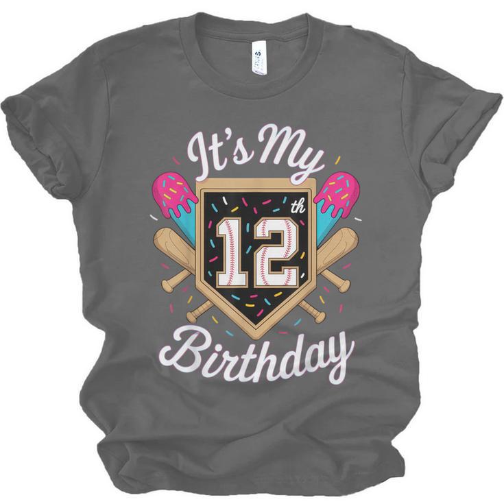 It's My 12th Birthday Baseball Fan Celebration Unisex Jersey T-Shirt