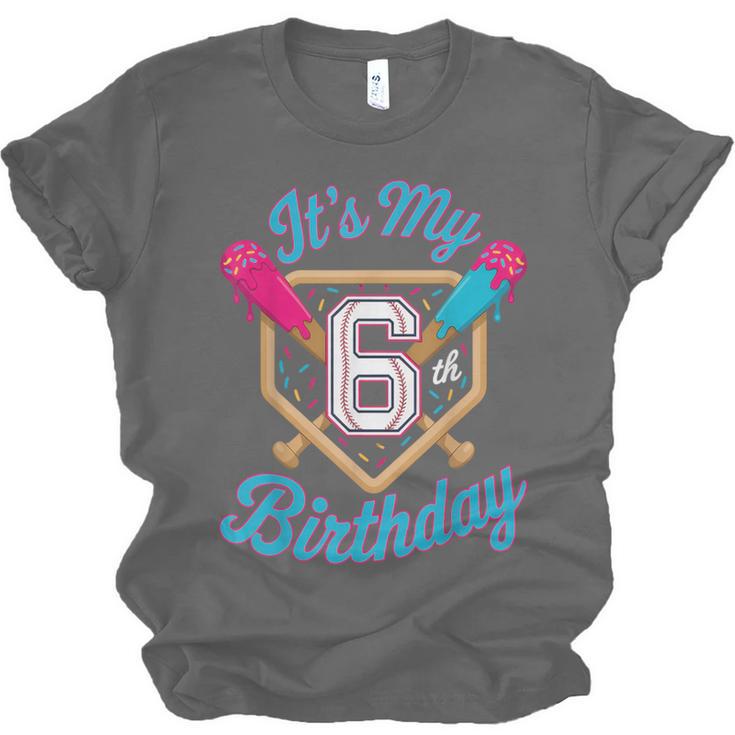 It's My 6th Birthday Baseball Fan Fun Party Celebration Unisex Jersey T-Shirt It's My 6th Birthday Baseball Fan Fun Party Celebration Unisex Jersey T-Shirt