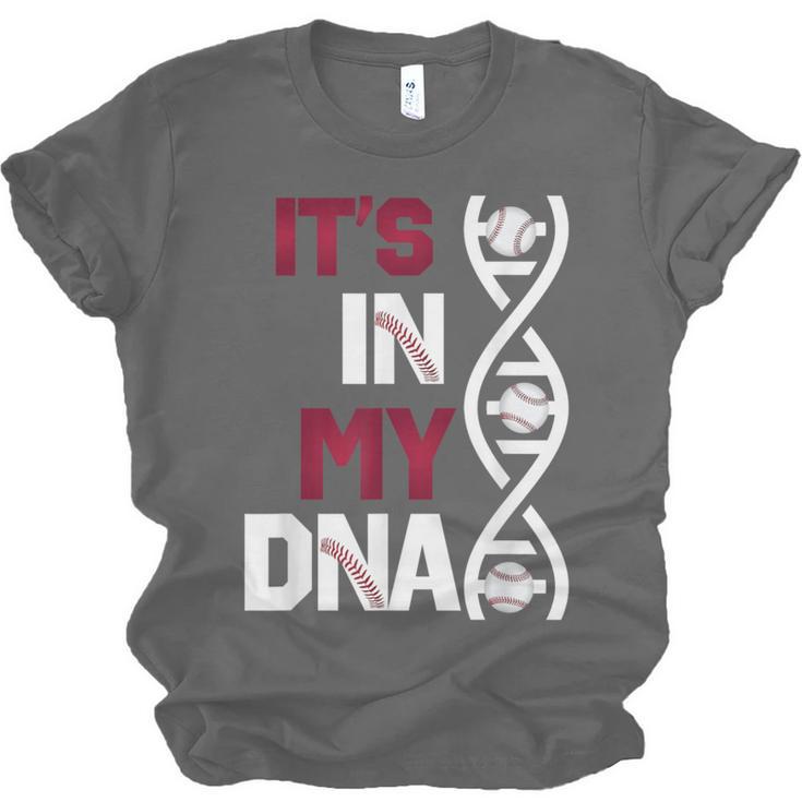 ITS In My DNA Baseball Sport Player Saying Unisex Jersey T-Shirt ITS In My DNA Baseball Sport Player Saying Unisex Jersey T-Shirt