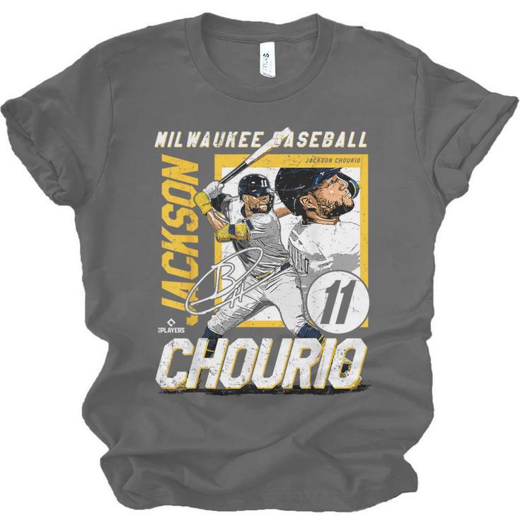 Jackson Chourio Milwaukee MLB Baseball Player MLBJCH203M Unisex Jersey T-Shirt