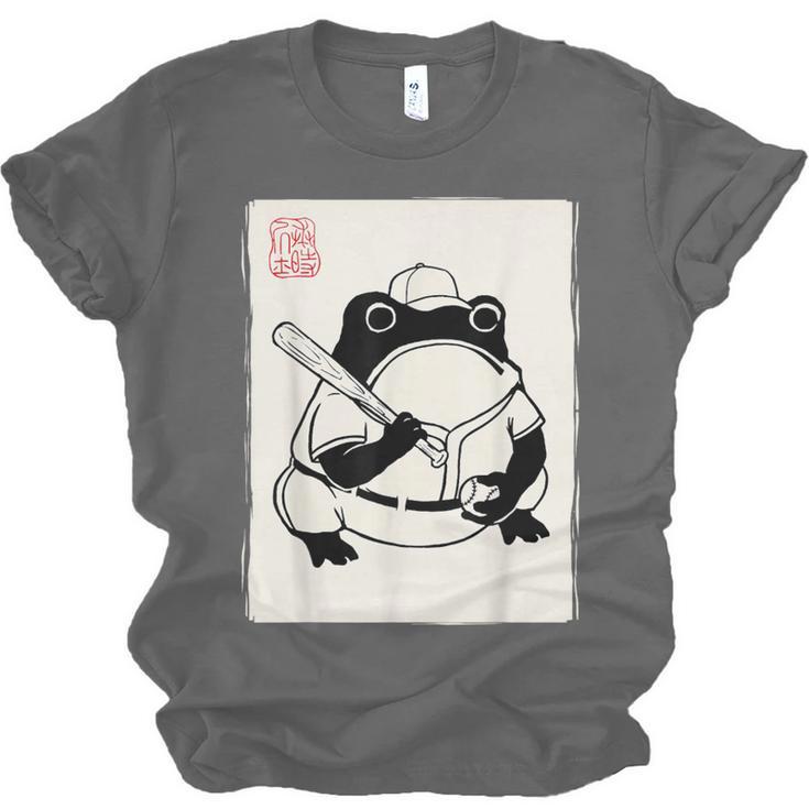 Japanese Grumpy Frog Baseball Player Baseball Unisex Jersey T-Shirt Japanese Grumpy Frog Baseball Player Baseball Unisex Jersey T-Shirt
