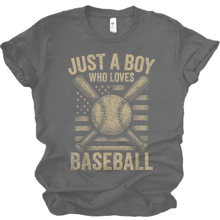 Just a Boy Who Loves Baseball Unisex Jersey T-Shirt