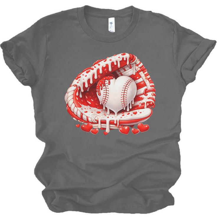 Kid Drip Ice Cream Baseball Heart Catcher Valentines Day Boy Unisex Jersey T-Shirt