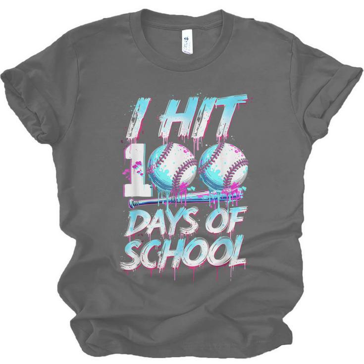 Kids 100 Days Of School 100th Day Baseball Ice Cream Drip Unisex Jersey T-Shirt Kids 100 Days Of School 100th Day Baseball Ice Cream Drip Unisex Jersey T-Shirt