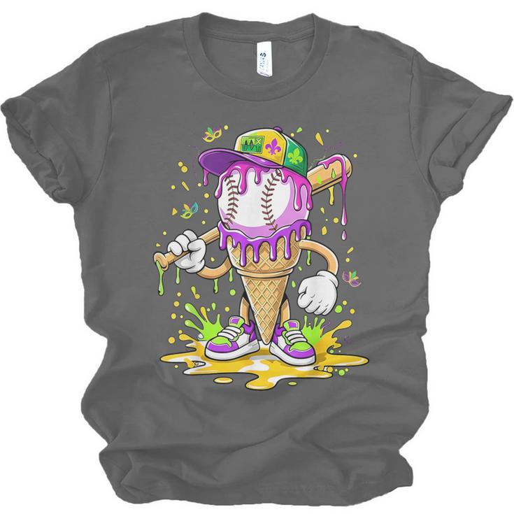 Kids Baseball Drip Ice Cream Apparel Kids Boys Mardi Gras Unisex Jersey T-Shirt Kids Baseball Drip Ice Cream Apparel Kids Boys Mardi Gras Unisex Jersey T-Shirt