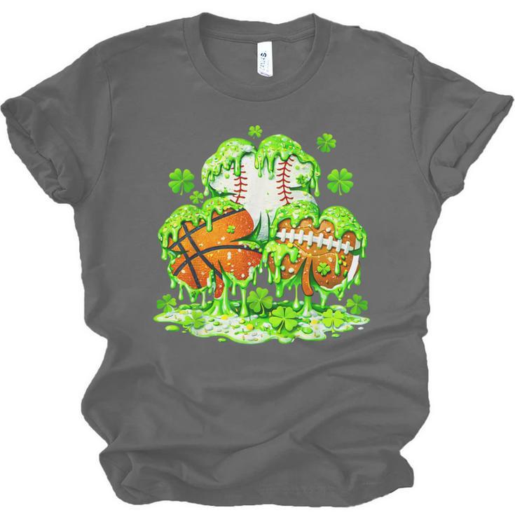 Kids St Patricks Day Shamrock Basketball Baseball Football Unisex Jersey T-Shirt