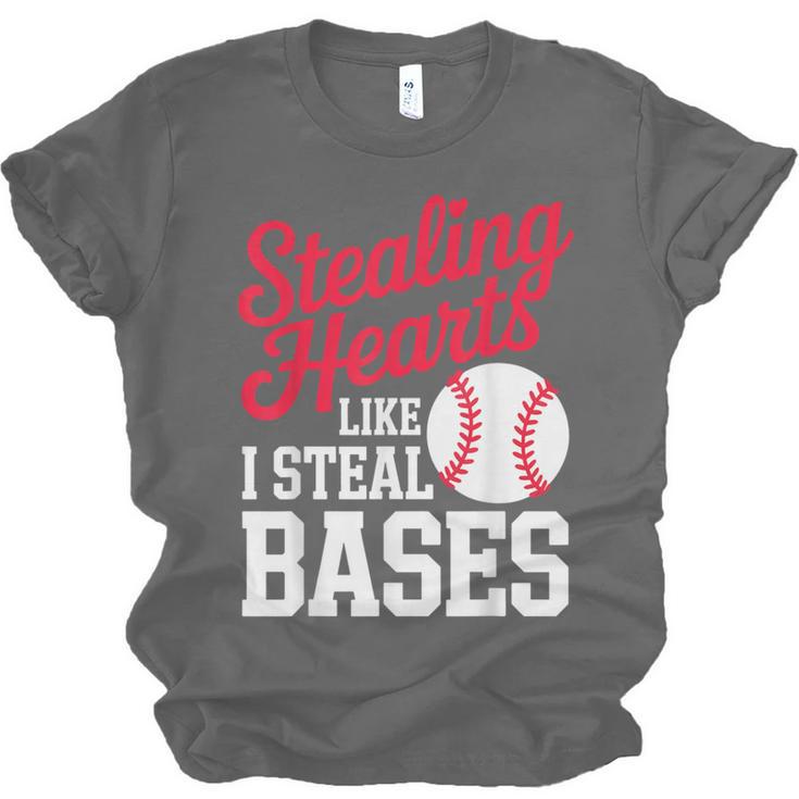 Kids Stealing Hearts Cute Baseball Boys Unisex Jersey T-Shirt