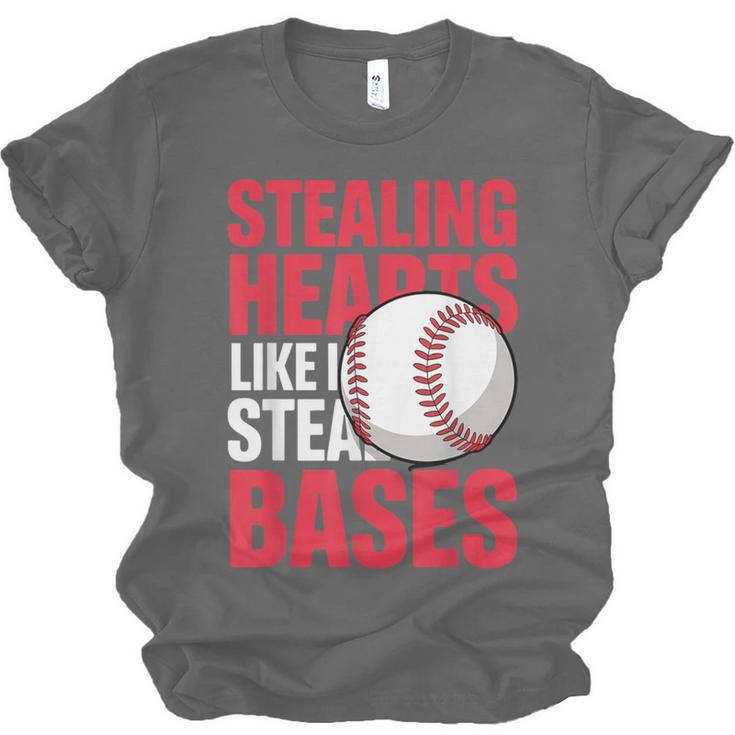 Kids Stealing Hearts Like I Steal Bases Cute Baseball Boys Unisex Jersey T-Shirt Kids Stealing Hearts Like I Steal Bases Cute Baseball Boys Unisex Jersey T-Shirt