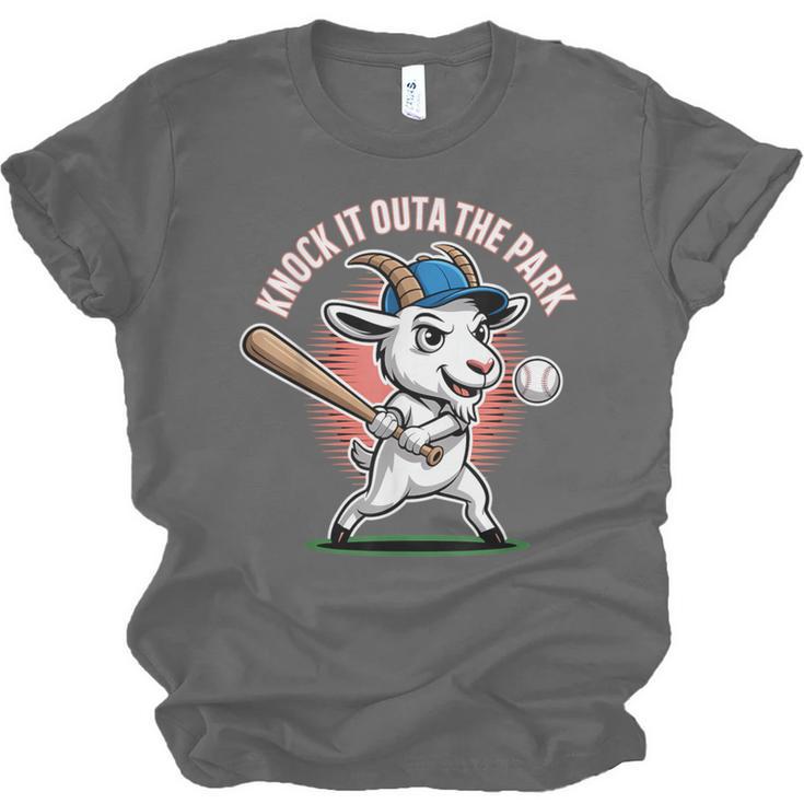 Knock It Outa The Park Baseball Goat Home Run Unisex Jersey T-Shirt Knock It Outa The Park Baseball Goat Home Run Unisex Jersey T-Shirt