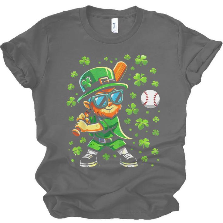 Leprechaun Playing Baseball Happy St Patricks Day Men Boys Unisex Jersey T-Shirt Leprechaun Playing Baseball Happy St Patricks Day Men Boys Unisex Jersey T-Shirt