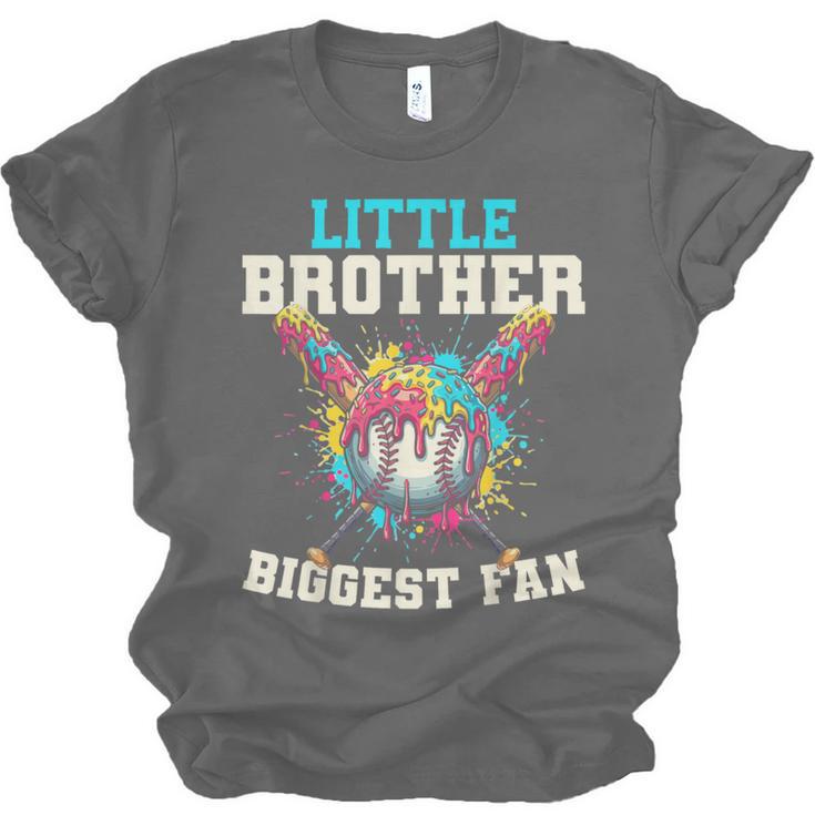 Little Brother Biggest Fan Baseball Cream Drip Crossed Bats Unisex Jersey T-Shirt Little Brother Biggest Fan Baseball Cream Drip Crossed Bats Unisex Jersey T-Shirt