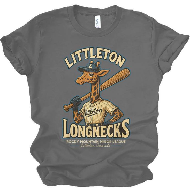 Littleton Longnecks Retro Minor League Baseball Unisex Jersey T-Shirt