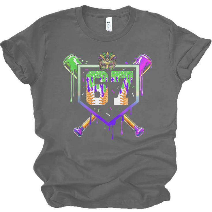 Mardi Gras Baseball Carnival Party Ice Cream Drip Boys Unisex Jersey T-Shirt Mardi Gras Baseball Carnival Party Ice Cream Drip Boys Unisex Jersey T-Shirt
