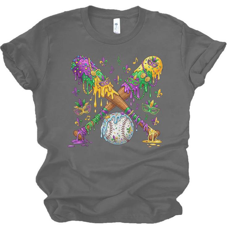 Mardi Gras Baseball Drip Shirt Cool Dripping Baseball Drip Unisex Jersey T-Shirt
