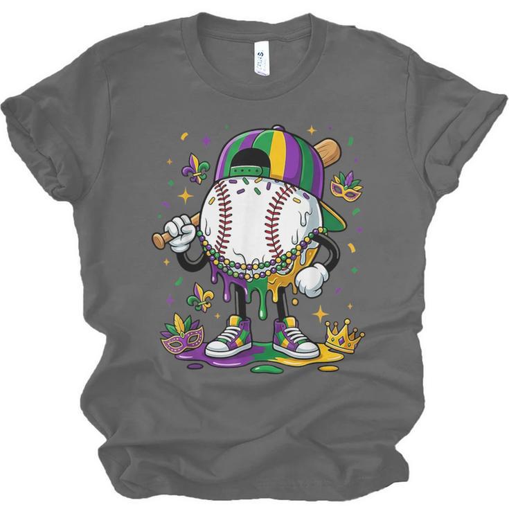 Mardi Gras Ice Cream Drip Baseball Carnival Party Mask Boys Unisex Jersey T-Shirt Mardi Gras Ice Cream Drip Baseball Carnival Party Mask Boys Unisex Jersey T-Shirt