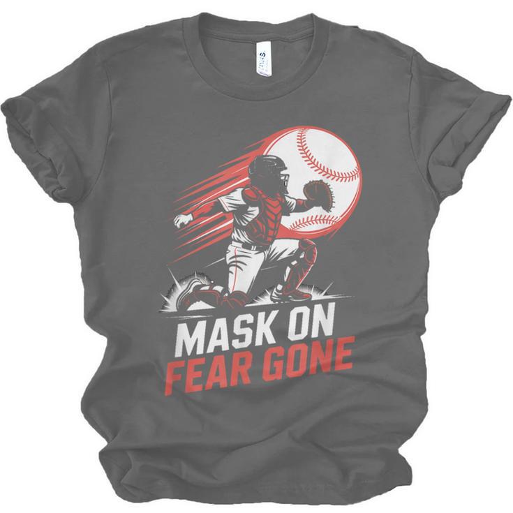 Mask On Fear Gone Baseball Catcher Softball Unisex Jersey T-Shirt Mask On Fear Gone Baseball Catcher Softball Unisex Jersey T-Shirt