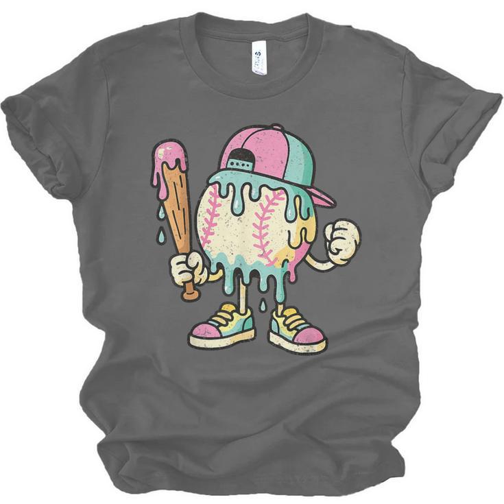 Melted Ice-Cream Baseball Mascot Pastel Pop Unisex Jersey T-Shirt Melted Ice-Cream Baseball Mascot Pastel Pop Unisex Jersey T-Shirt