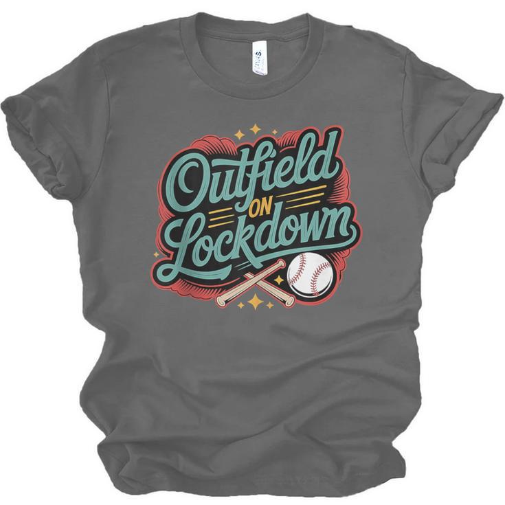 Outfield On Lockdown Baseball Defense Sports Unisex Jersey T-Shirt Outfield On Lockdown Baseball Defense Sports Unisex Jersey T-Shirt