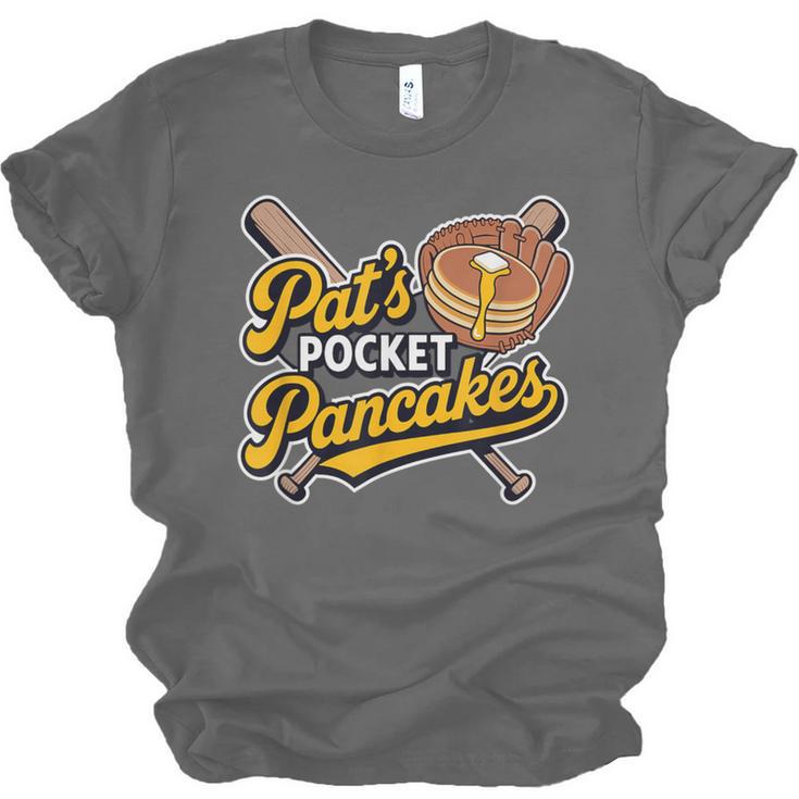 Pat's Pocket Pancakes Baseball Glove Stack Syrup Unisex Jersey T-Shirt