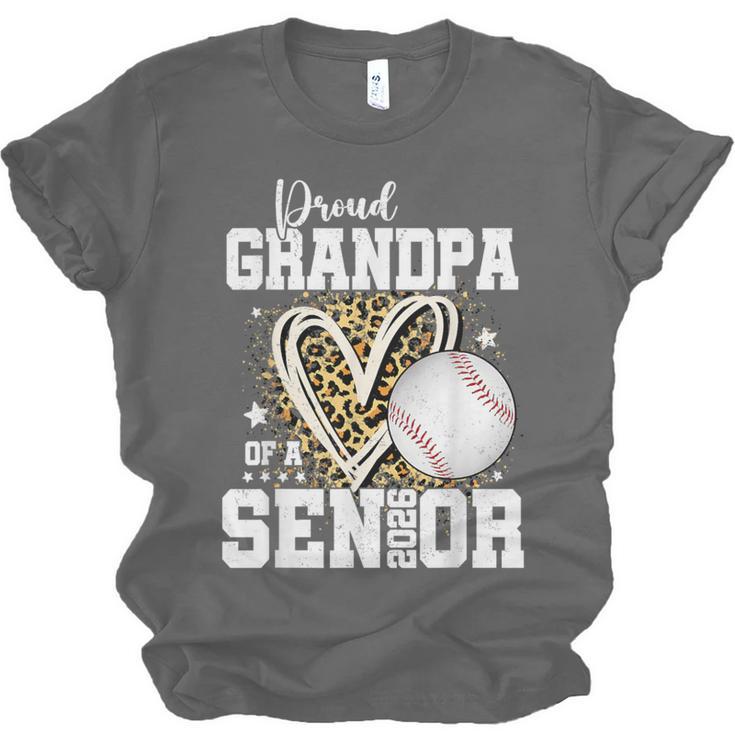Proud Grandpa Of A 2026 Senior Baseball Graduation Leopard Unisex Jersey T-Shirt