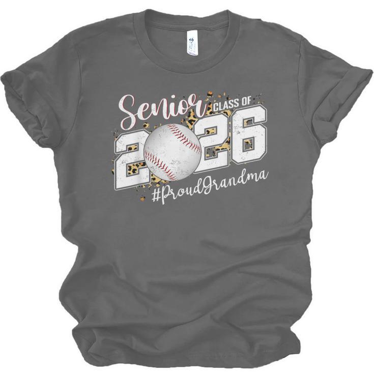 Proud Senior Grandma Class Of 2026 Baseball Graduate Leopard Unisex Jersey T-Shirt