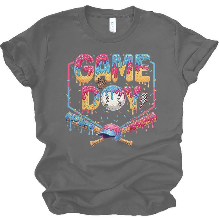 Retro Game Day Baseball Ice Cream Drip For Men Boy Kids Unisex Jersey T-Shirt Retro Game Day Baseball Ice Cream Drip For Men Boy Kids Unisex Jersey T-Shirt