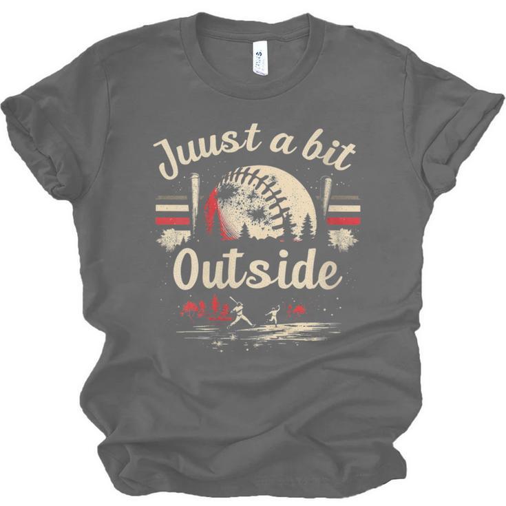 Retro Quote Just a Bit Outside Baseball Vintage Unisex Jersey T-Shirt Retro Quote Just a Bit Outside Baseball Vintage Unisex Jersey T-Shirt