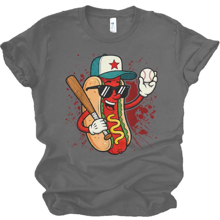 Retro Vintage Baseball Hot Dogs Unisex Jersey T-Shirt