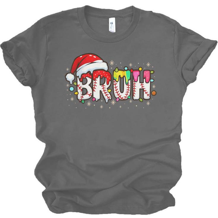 Santa Bruh Baseball Christmas Xmas Meme Pajamas Family Unisex Jersey T-Shirt