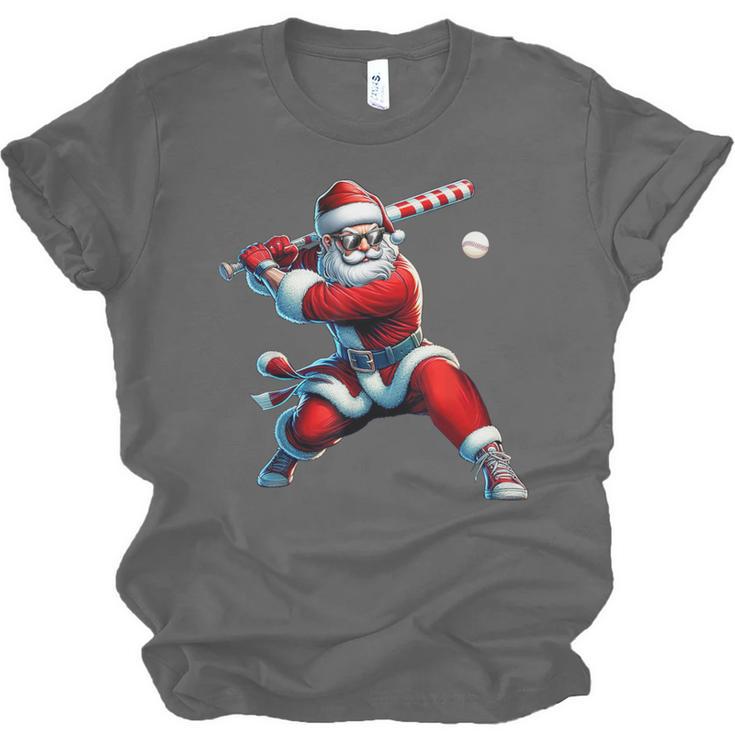 Santa Playing Baseball Men Boys Christmas Baseball Player Unisex Jersey T-Shirt Santa Playing Baseball Men Boys Christmas Baseball Player Unisex Jersey T-Shirt