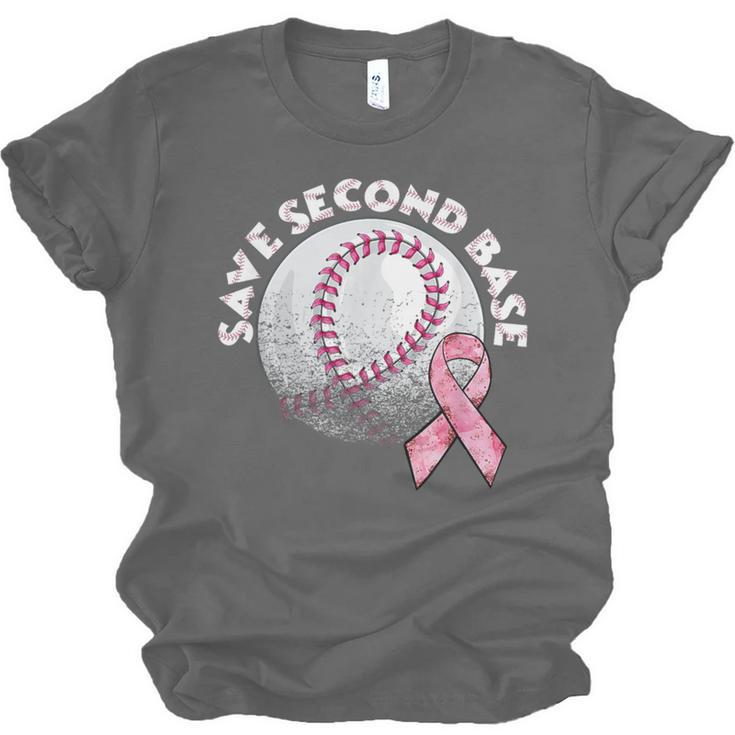 Save 2nd Base Breast Cancer Awareness Pink Ribbon Baseball Unisex Jersey T-Shirt Save 2nd Base Breast Cancer Awareness Pink Ribbon Baseball Unisex Jersey T-Shirt