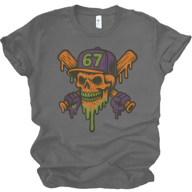 Six Seven 6 7 Baseball Skull Drip Halloween Horror Sports Unisex Jersey T-Shirt