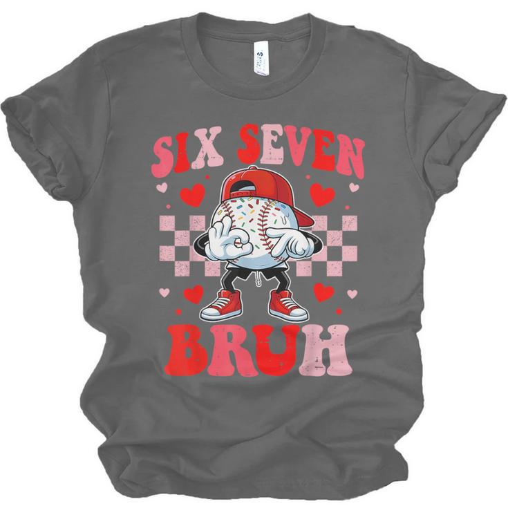 Six Seven 67 Bruh 6 7 Meme Baseball Ice Cream Drip Valentine Unisex Jersey T-Shirt